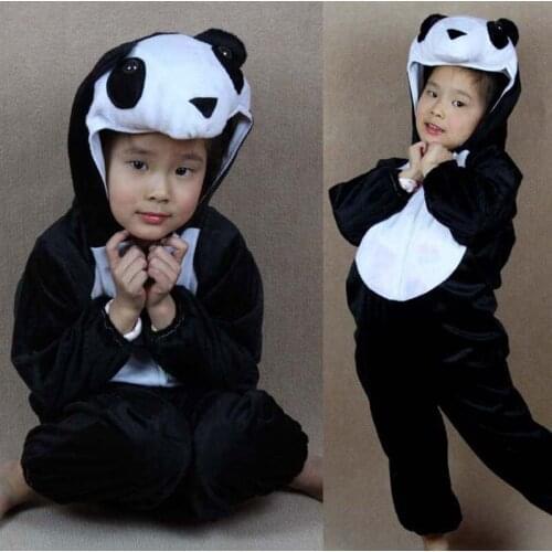 Umorden Cartoon Animal Panda Costume Cosplay Childrens Day Halloween Carnival Costumes Jumpsuits for Children Kids Girls Boys