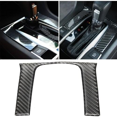 Black Newest Carbon Fiber Shift Inner Gear Panel Cover Trim for Honda Civic 2016 2017