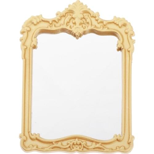 Retro 1:12 Dollhouse Mirror for BJD Miniature Decor Gift Accessories Parts