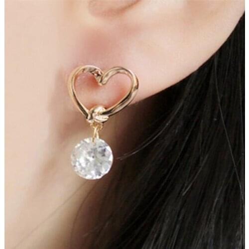 New Korean fashion pendant luxury charm earrings zircon women favorite jewelry wholesale