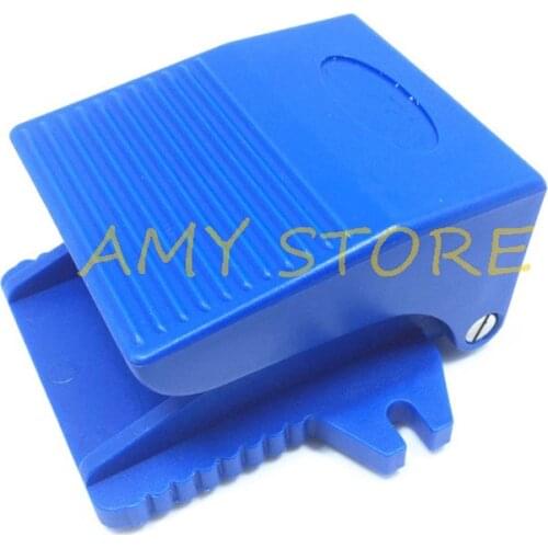1/4" BSPP Threaded 2 Way 2 Position Foot Operate Pneumatic Pedal Valve Anti-slip Plastic Case Blue 3FM210-08
