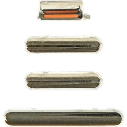 10Sets/lot Silver/Black Color Volume Key Switch Power Lock Side Button Set for Apple iPhone X