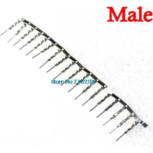 100Pcs For Dupont Jumper Wire Cable Housing Male Pin Connector Terminal 2.54mm New