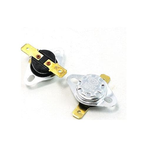 10A AC 250V Volt 2 Flat Pin Soldered 140C NC. Thermal Plastic Thermostat 2PCS