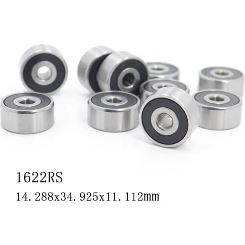 1622 2RS ABEC-1 (10PCS) 9/16"x1 3/8"x7/16" inch Ball Bearings 1622RS