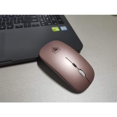 2.4Ghz ultra-thin wireless mouse notebook mouse wireless office matte mouse touch stripe smart power saving practical mouse