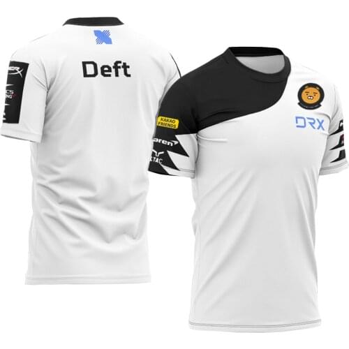 2020 LCK DRX Jerseys Customized Name Deft Chovy Keria T Shirt Fans Jersey Men Women T-shirt Custom Tee Shirt Homme Men Clothing