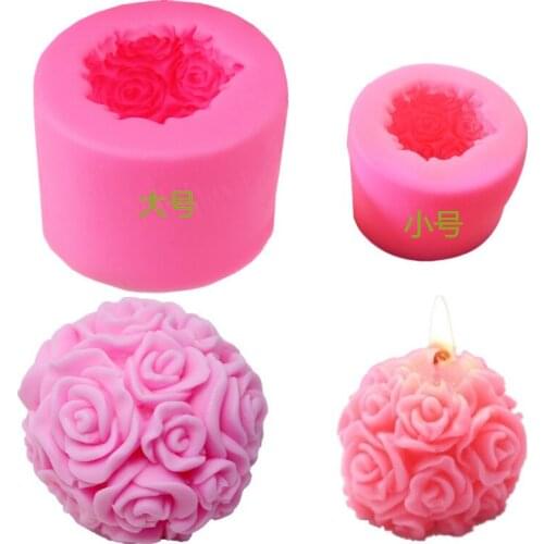 3D Stereo Rose Flower Silicone Mold Rose Flower Crystal Mold Aroma Handmade Soap
