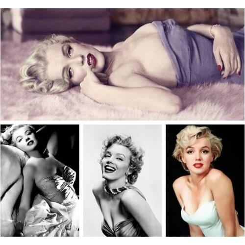 5D diamond mosaic Marilyn Monroe, beautiful lady, diamond painting, diamond inlaid DIY full diamond embroidery home decoration