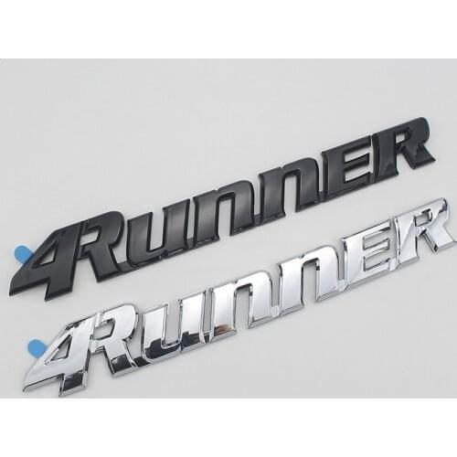5X Car styling 25*3.5cm High Quality ABS Plastic 4Runner Emblem Rear Trunk Badge Side Logos Cars body Stickers Black Silver