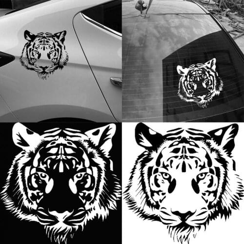60% Dropshipping!!Tiger Head Car-Styling Vehicle Body Window Reflective Decals Sticker Decoration