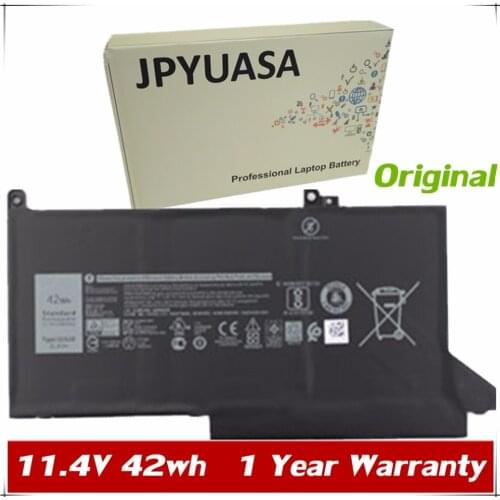 7XINbox 11.4V 42wh Original DJ1J0 Laptop Battery For DELL Latitude 12 7000 7280 7480 Tablet