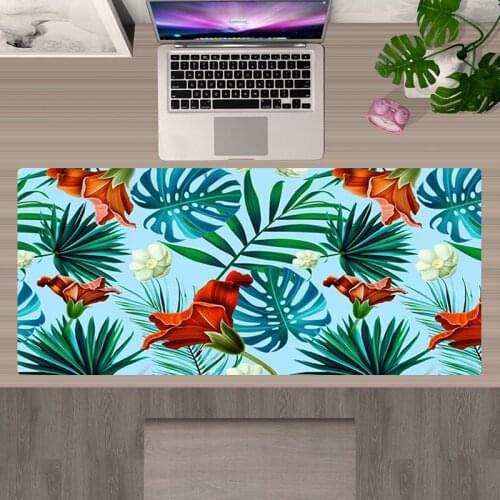 Banana Leaf Large XXL Mousepad 90X30 Kawaii Gaming Accessories Alfombrilla Raton 60X30 Mouse Pad Gamer Mausepad Tappetino Mouse