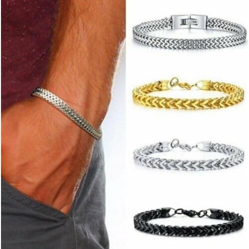 Titanium Steel Mens Bracelets Stainless Steel Punk Jewelry Charm Bracelet Gifts Hip Hop Accessories For Men Women Couple