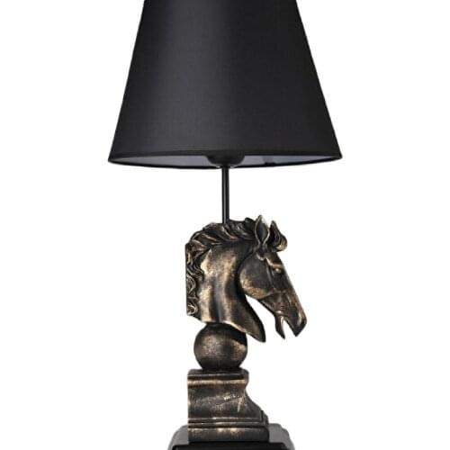 Hmydesign Horse Hood Foot Design Decorative Table Lamp Home Office For Living Room Bed Room Stylish Designed Criner Lampshade Black Silver