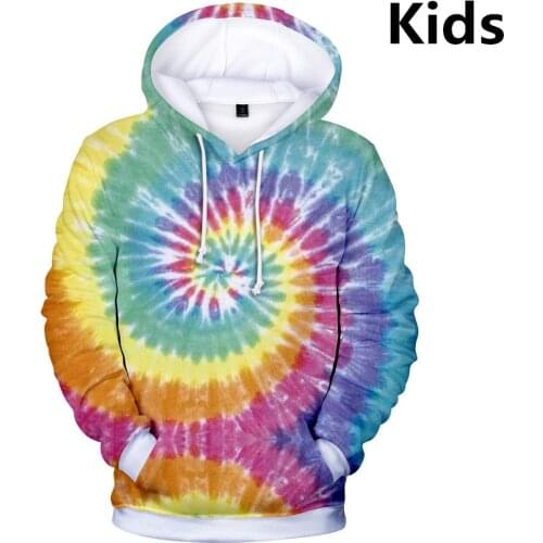 3 To 16 kids hoodies 3D Tie Dye Flashbacks hoodie sweatshirt boys girls Colorful Psychedelic coat Children Pullover