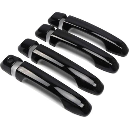 For Toyota 4Runner 2010-2021 Black Outside Exterior Door Handle Protector Cover Trim (No Smart Key Holes) Accessories