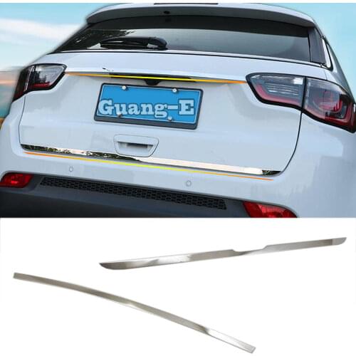 Hot Sale For Jeep Compass 2017 2018 2019 2020 Car Body Panel Stainless Steel Rear Back Door Trunk Tailgate Frame Plate Trim Lamp