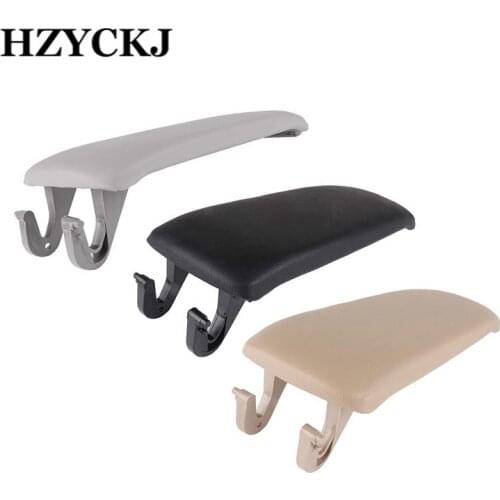 Leather Car Armrest Latch Cover For Audi A4 B6 B7 2002-2007 Center Console Arm Rest Storage Box Lid Cover Auto Accessories