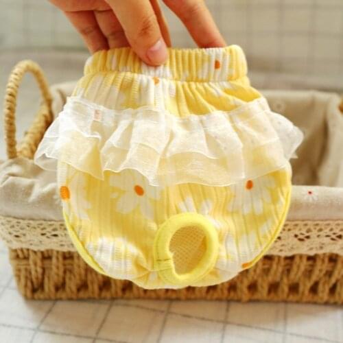 Washable Dog Diaper Female Dog Physiological Pants Sanitary Shorts Soft Girl Dogs Pants For Small Medium Dogs Pet Underwear