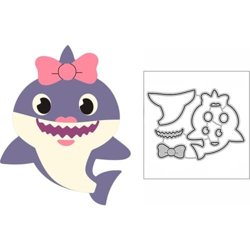 New Bow Shark Sisters Craft Embossing Mold 2021 Metal Cutting Dies for DIY Decorative Scrapbooking Album Card Making No Stamps