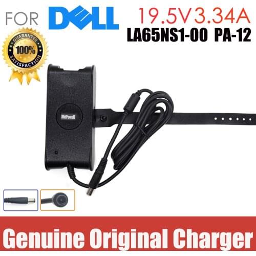 Original 19.5V 3.34A 65W AC Adapter Charger for Dell Latitude 3330 3340 3350 3440 3460 3470 3480 3540 3550 5404 7000 PA-12 PA-2E