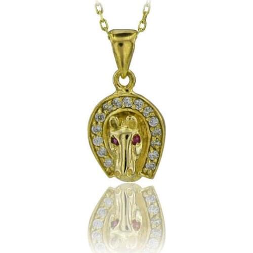 Horse Head Necklace 925 Sterling Silver Animal Lover Necklace