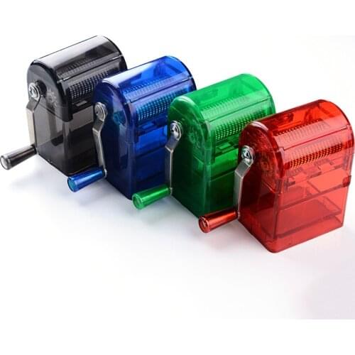 Plastic Hand-Cranked Tobacco Grinder, Weeds Cigarette Maker Accessories Rolling Tool for Smoking