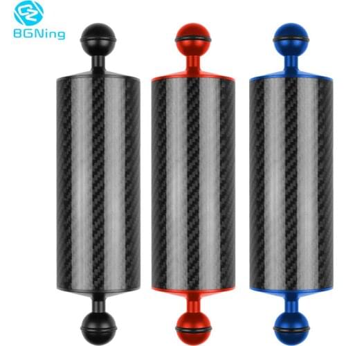 Diving Tray Dual Ball Floating Buoyancy Aquatic Carbon Fiber Arm Extend Bracket for Gopro yi 4k EKEN phone for DJI OSMO Action