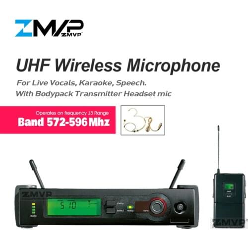 UHF Professional SLX14 Performance Wireless Microphone With SLX Bodypack Transmitter Headset Headworn Condenser Mic 572-596Mhz