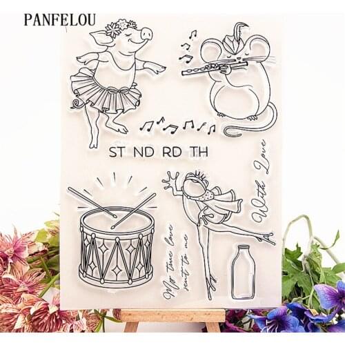 PANFELOU A party animal Transparent Silicone Rubber Clear Stamps cartoon for Scrapbooking/DIY Easter wedding album