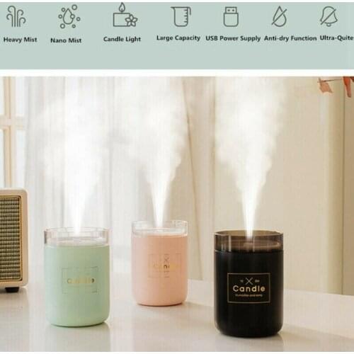 Ultrasonic Air Humidifier Aroma Essential Oil Diffuser for Home Car USB Fogger Mist Maker with LED Night Lamp Liquid Air