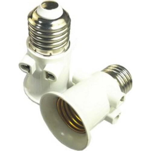Universal White PBT E27 E26 LED Light Base Conversion Lamphead Led Bulbs e27 to US EU Plug Adaptor Lamp holder 4A