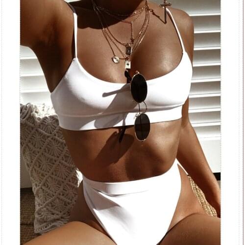 Regular bikini set push up padded swimwear swimsuit Low Waist Blue for women Bandage Swimsuit Swimwear Beachwear Bathing