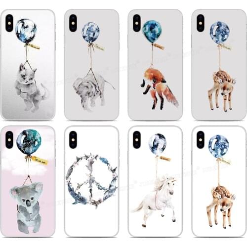 Animal and Balloon Soft TPU Phone Case For ZTE Blade A5 A7 2020 A3 L8 2019 Axon 10 Pro 5G V2020 V9 V10 Vita A7s 20 Smart Cover