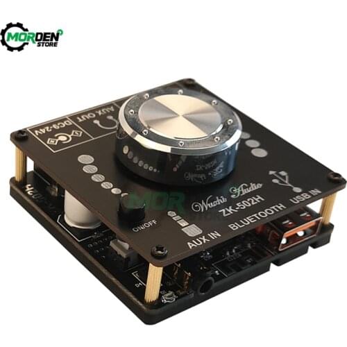 ZK-502H 50WX2 HIFI Bluetooth 5.0 TPA3116D2 Digital Power Audio Amplifier Board Stereo AMP Amplificador Home Theater AUX USB