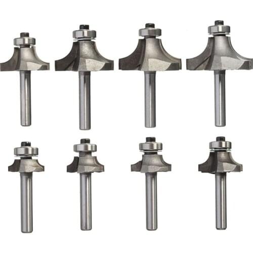 1pcs/set High Quality Roundover Bit With Bearing 6mm Shank Dovetail Router Bit Wood Working Carving Knife Metal Milling Cutter