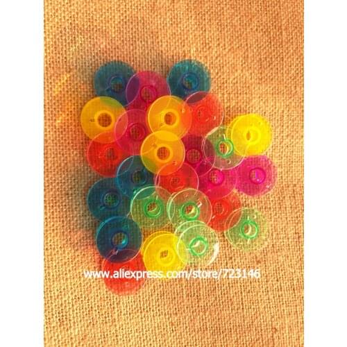 JAPAN 100Pcs/Set Empty Bobbins Sewing Machine Spools Colorful Plastic Case Storage Box for Sewing Machine singer brother toyata