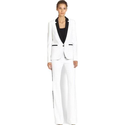 Auguswu Women's White Jackets