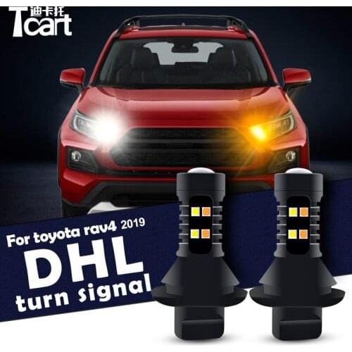 Car accessories For toyota rav 4 rav4 2019 2020 2021 Led drl Daytime Running Light Turn Signal headlight Night assistance