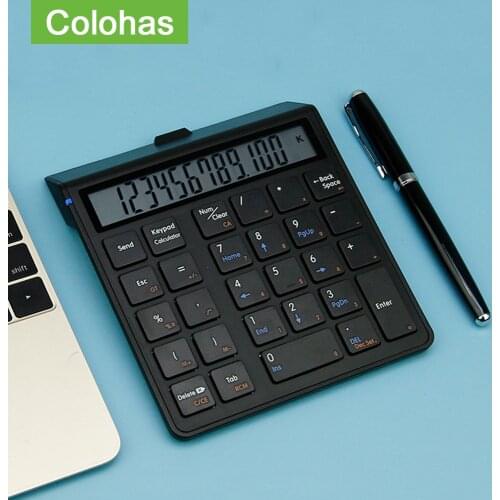Wireless Bluetooth Numeric Keypad With Display Calculator Number Pad For Macbook Computer Tablet Digital Numpad For Accounting