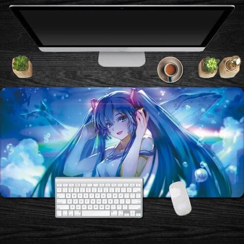 Anime Large Gaming Mouse Pad Computer Gamer Sexy Mat XXL Lockedge Rubber Pad Keyboard Mouse Desk Mousepad For PC