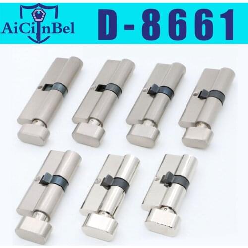 Door cylinder 55 60 65 70 75 80 85 90mm Security Copper Lock Cylinder Interior Bedroom Living Handle Brass Key Locking 5 Keys
