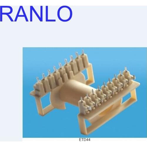 ETD44 Beige horizontal 18pin transformer bobbin PC40 ferrite core soft magnet core