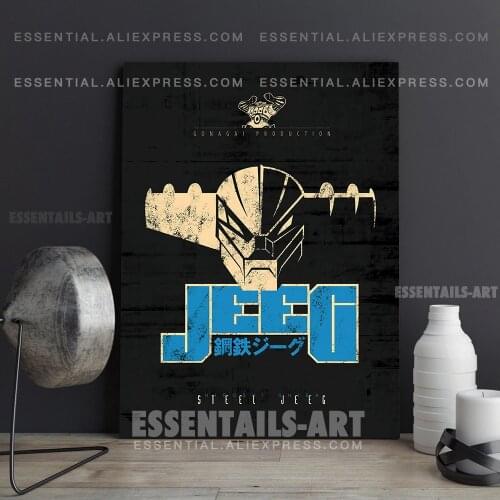 Kotetsushin Jeeg Head Retro Anime Poster Canvas Wall Art Painting Decor Pictures Bedroom Living Room Home Decoration Prints