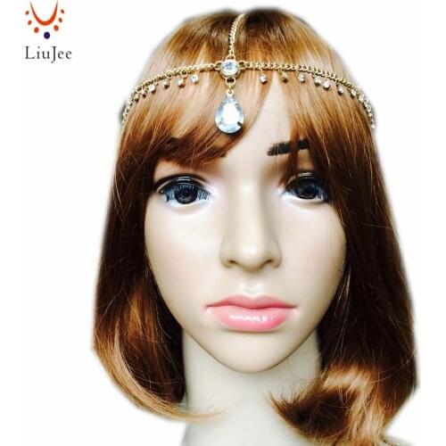 Diamante Crystal Pearl Indian Matha Patti Tikka Head Chain Bollywood Jewelry Grecian Hijab Jewellery Bridal Wedding KD023