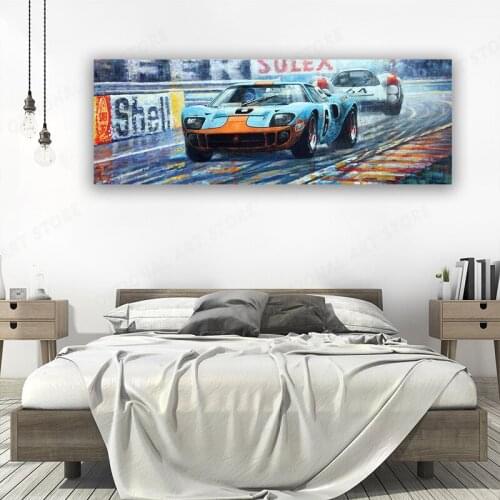 24 Hours Of Le Mans Racing Car Classic Car Supercar Poster Canvas Painting Print On Wall Art Picture For Living Room Home Decor