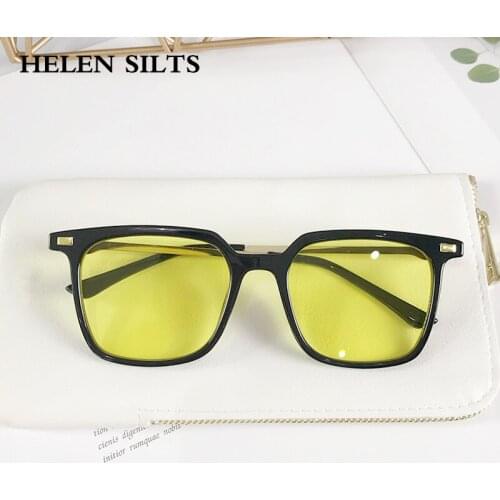 Classic Square Sunglasses Men Luxulry Brand Designer Fashion Yellow Sun Glasses Female Male Vintage Big Frame Eyewear UV400 H235