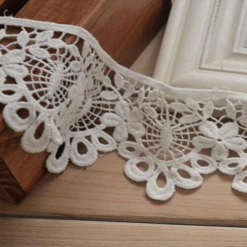 5 yard/lot 6cm wide off white cotton fabric lace trim ribbon lace material free ship -ZQ