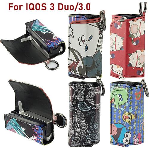 Fashion Flip Double Book Cover Case Pouch Bag Holder Cover Wallet Leather Case For Iqos 3